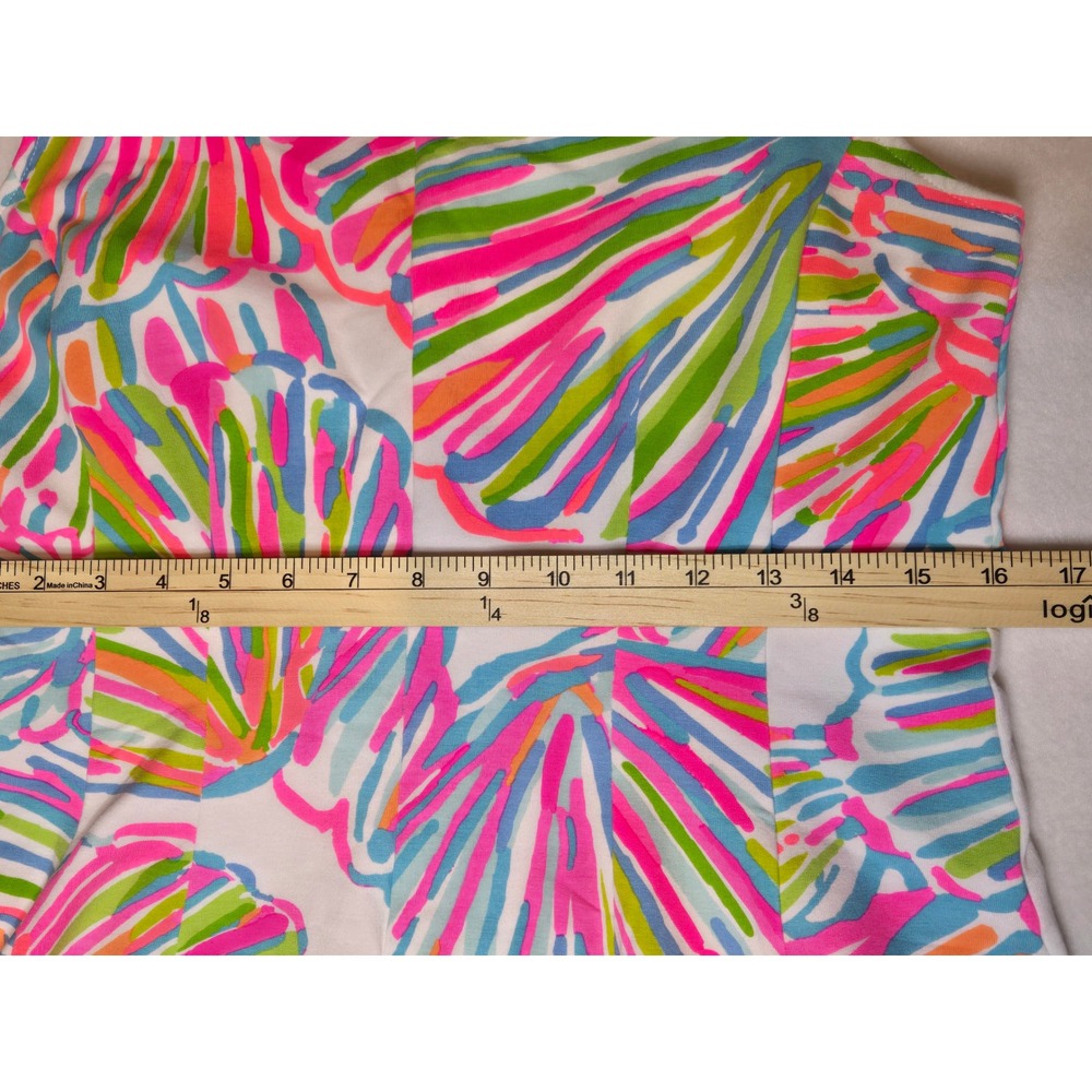 Lilly Pulitzer Sleeveless Shift Dress Pink Green Shell Print Size L Keyhole Back - Picture 6 of 9